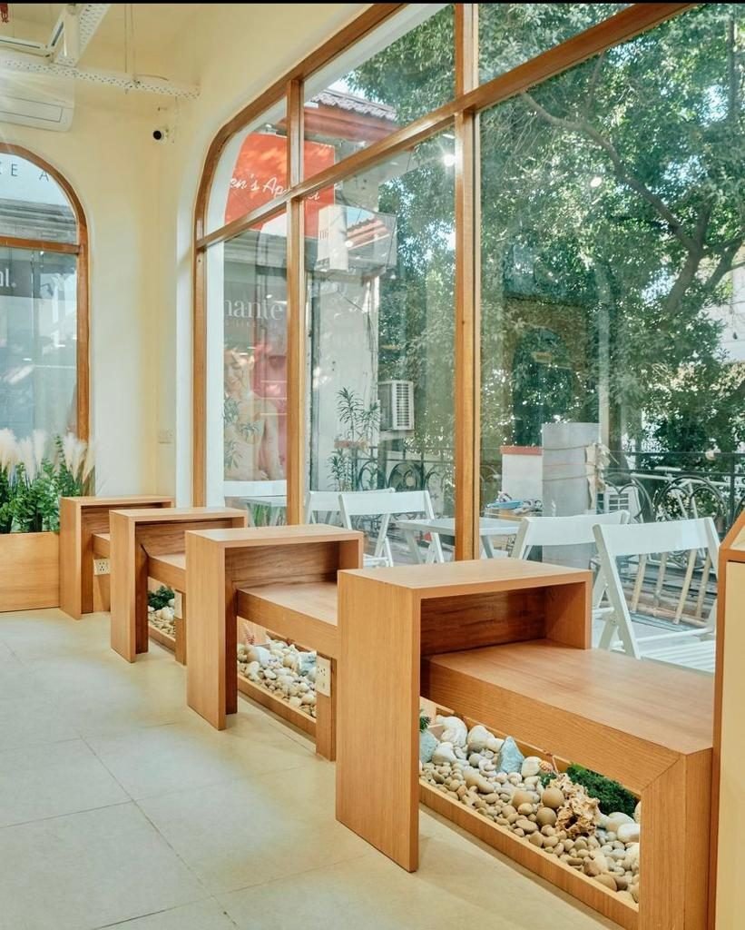 Gotea cafe window bench seating, Delhi NCR