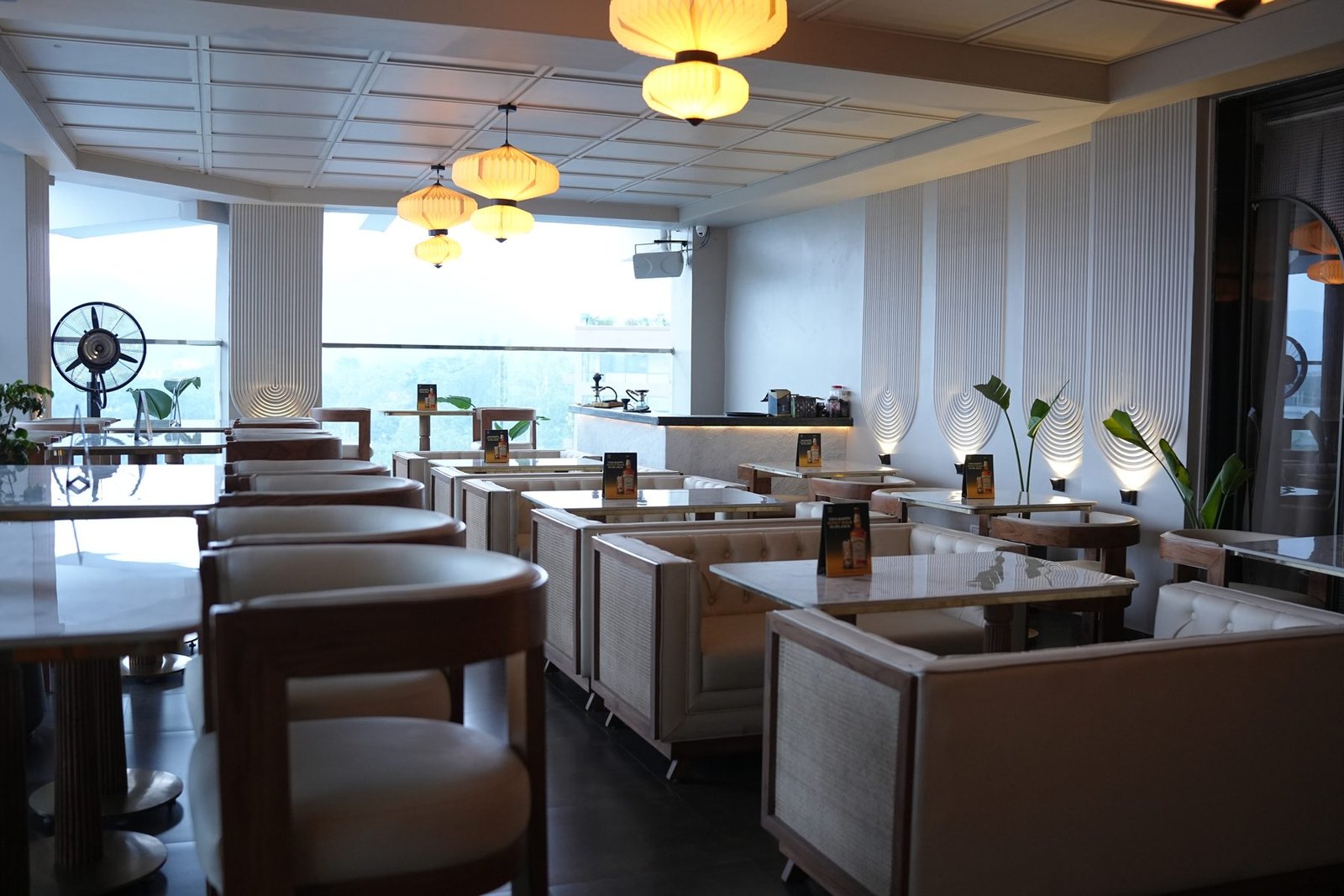 Reverie restaurant rooftop lounge seating, Guwahati